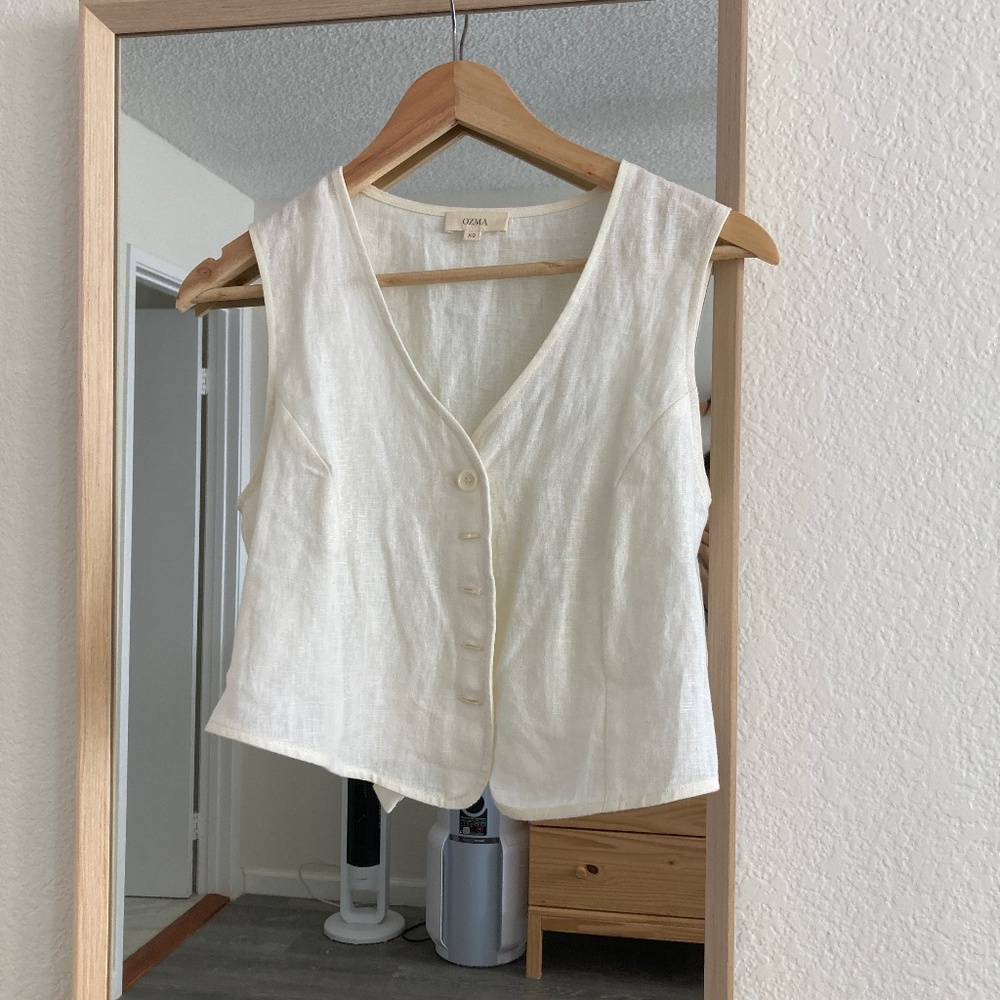Ozma Linen River Vest Brand New